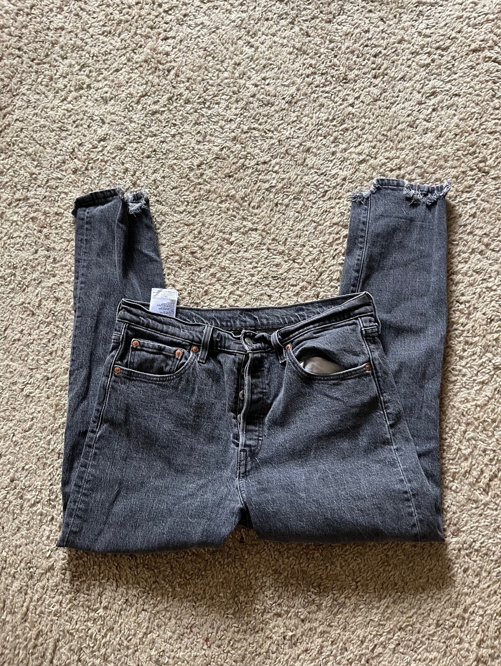 Levi's 501 Original Fit Dark Gray Denim Jeans W29 L28